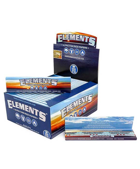 ELEMENTS ULTRA THIN RICE ROLLING PAPERS - KING SIZE – Herbal