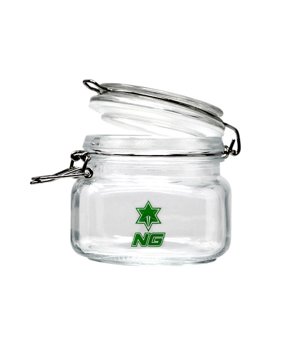 small airtight crystal jar
